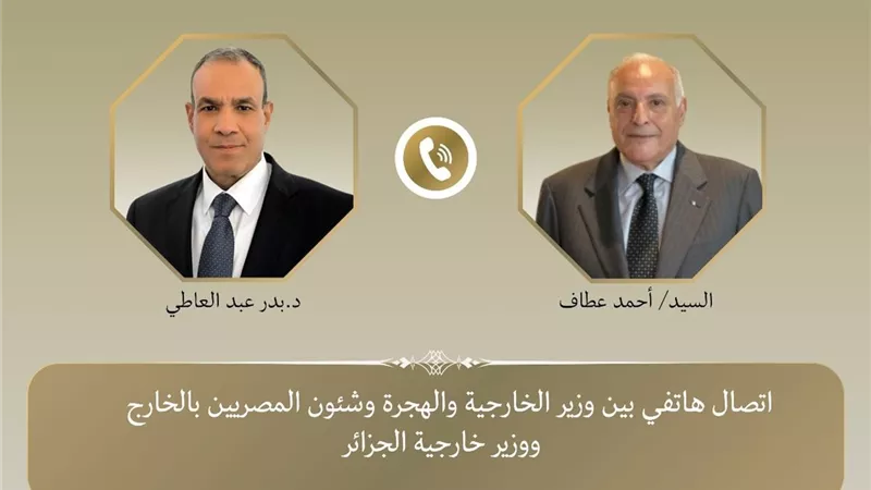 وزير الخارجية ونظيره الجزائري يؤكدان ضرورة التوصل لوقف فوري لإطلاق النار