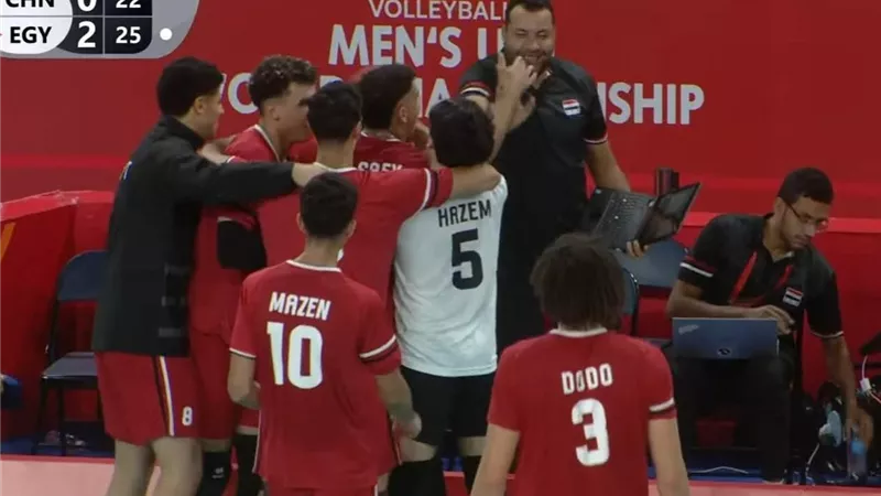 شباب منتخب مصر للكرة الطائرة يتفوقون على الصين ويتأهلون إلى ثمن نهائي بطولة العالم