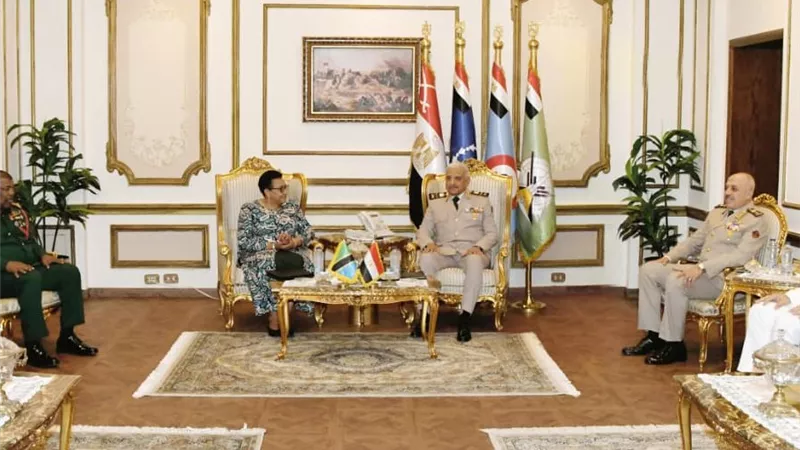الفريق أول عبدالمجيد صقر يلتقى وزير الدفاع والخدمة الوطنية التنزانية