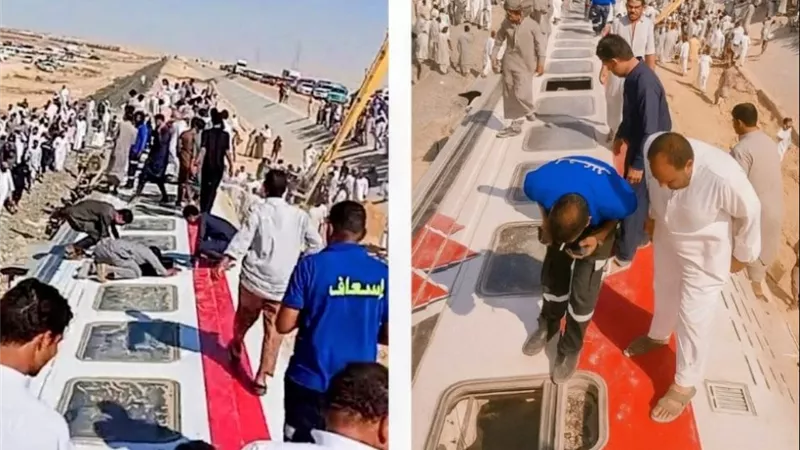 ملحمة سجّلها رجال الإسعاف المصري بحادث قطار مطروح في صور