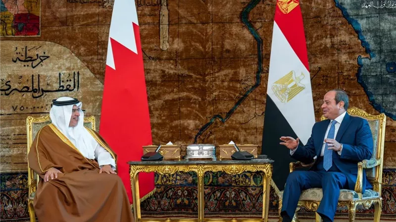 الرئيس السيسي يستقبل ولي عهد مملكة البحرين 
