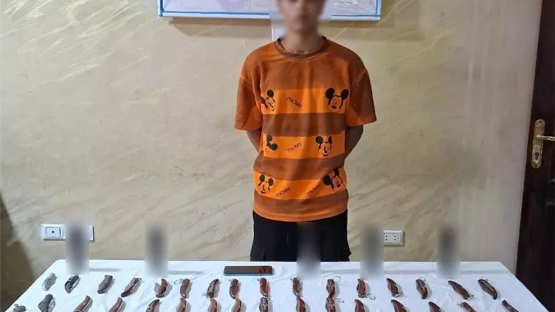 ضبط شخص للترويج للأسلحة البيضاء في بولاق الدكرور