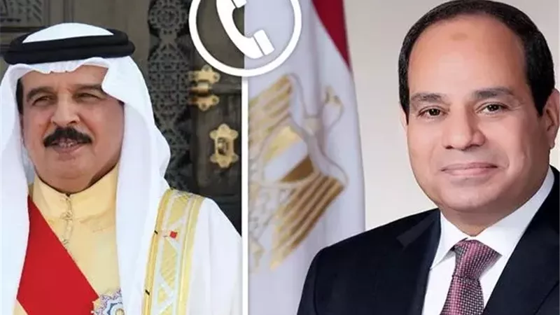 الرئيس عبد الفتاح السيسي يتلقى اتصالًا هاتفيًا من ملك البحرين
