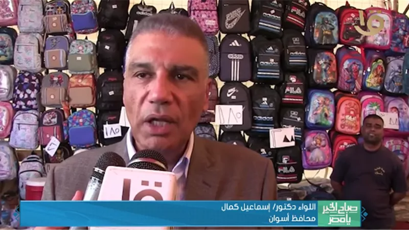 فيديو.. محافظ أسوان يفتتح معرض