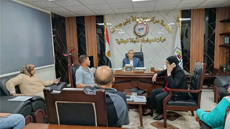 بني سويف تكثف حملات الإزالة والنظافة بالقرى  