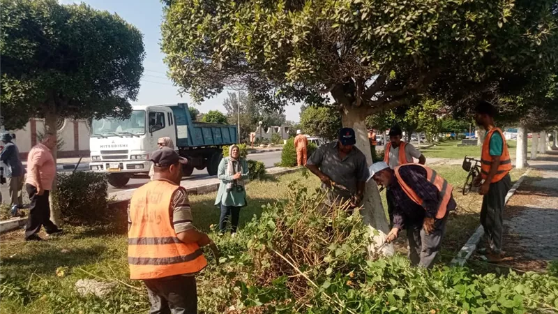 جهاز التطوير والتجميل يواصل أعماله بمسطحات وميادين مدينة الإسماعيلية