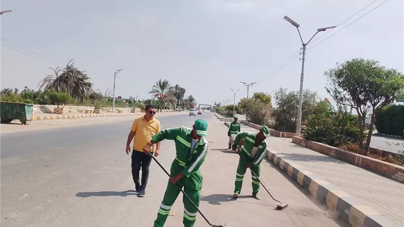 الإنارة والتطهير.. خطة يومية متكاملة بإهناسيا في بني سويف 