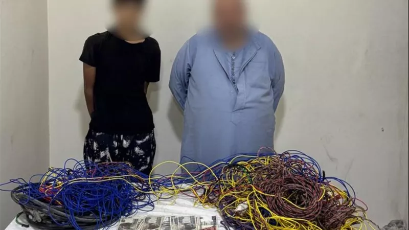 ضبط  شخص سرق أسلاك كهربائية من داخل منزل تحت الإنشاء بالشرقية 