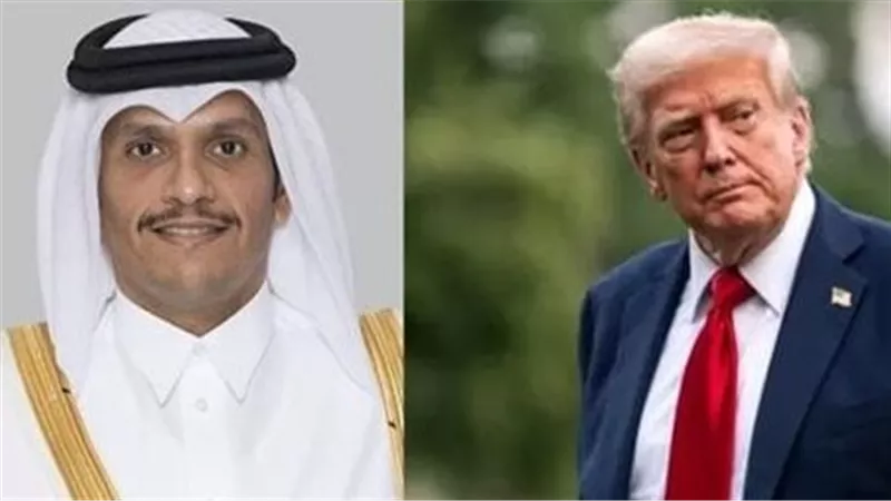 لقاء امتد ساعتين.. ماذا دار بين ترامب ورئيس وزراء قطر؟ 