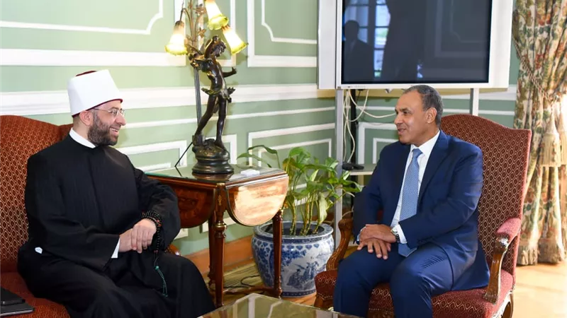 بدر عبد العاطي يستقبل وزير الأوقاف
