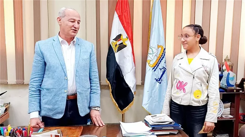 تكريم بطلة تايكوندو المشروع القومي للموهبة في كفر الشيخ |صور