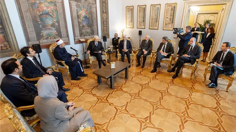 من قلب روما.. شيخ الأزهر: ننتظر إعلان إيطاليا اعترافها بدولة فلسطين