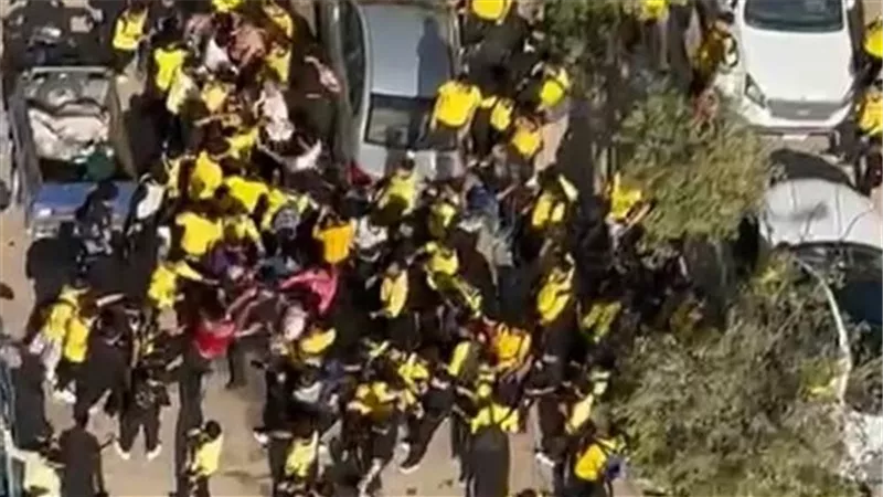 مسلسل «خناقات المدارس».. اشتباكات عنيفة بين طلاب أمام مدرسة بالفسطاط