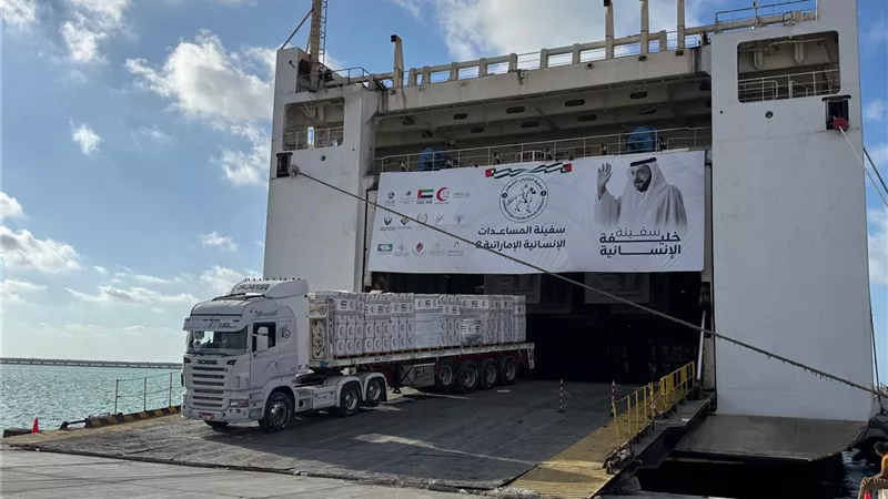 ميناء العريش يجهز لاستقبال السفينة الإماراتية العاشرة محملة بالمساعدات 