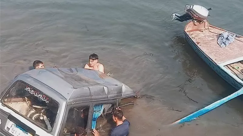  ننشر أسماء ضحايا حادث انقلاب سيارة سوزوكي في ترعة بالقليوبية