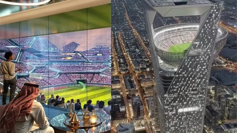 حقيقة ملعب نيوم السماوي بارتفاع 350 مترًا الخاص بكأس العالم