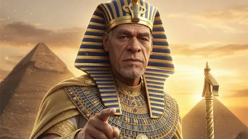 بالزي الفرعوني.. حسين أبو حجاج يحتفل بافتتاح المتحف المصري الكبير