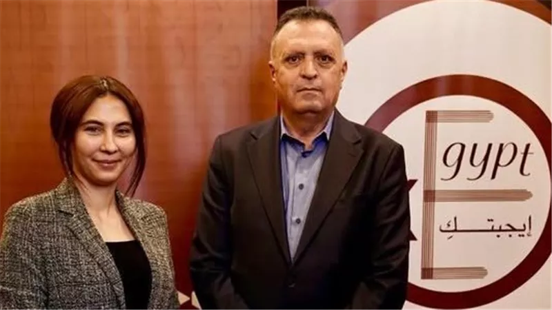 الإعلامية قصواء الخلالي تستقبل نقيب الصحفيين الفلسطينيين بمقر «باستيت كميديا»