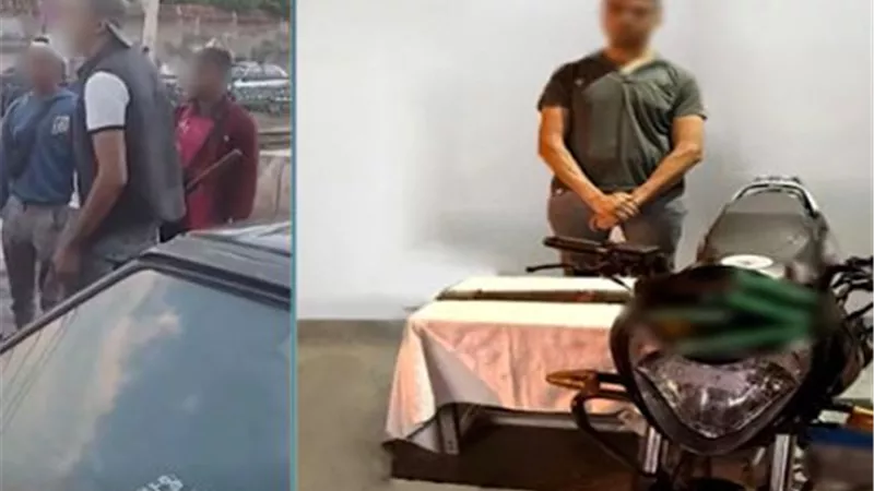  بسبب أولوية المرور.. ضبط سائق دراجة نارية تعدي على قائد سيارة بعصا خشبية|فيديو 