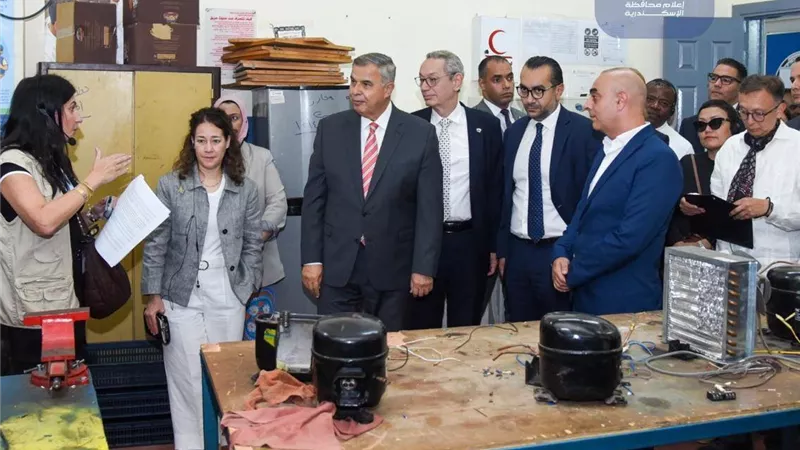 محافظ الإسكندرية يستقبل وفد رؤساء اللجان التنفيذية لوكالات الأمم المتحدة والتشغيل المهني
