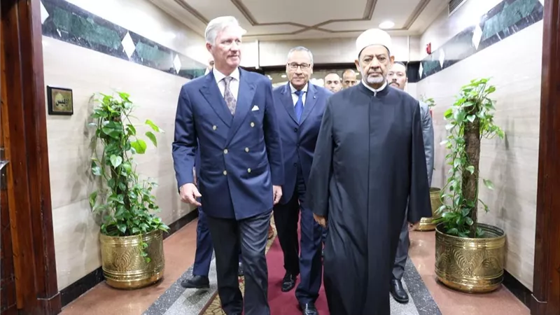 ملك بلجيكا يشيد بجهود شيخ الأزهر في نشر السلام العالمي.. صور