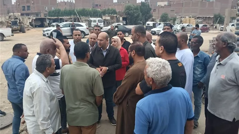 توجيهات مهمة من نائب محافظ الجيزة بشأن أعمال تطوير طريق البراجيل كومبرة