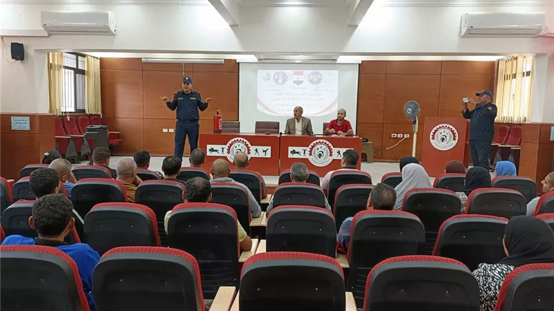 تدريبات عن أعمال الحماية المدنية والتعامل مع الحرائق والأزمات بالبحيرة|صور