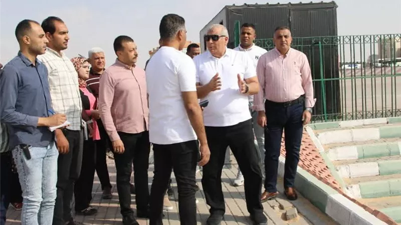 محافظ الوادي الجديد يتفقد المدينة الرياضية بمجمع المصالح الحكومية 