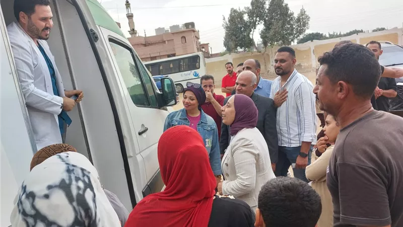 الكشف على 845 مواطنًا من خلال عيادات تخصصية بقرية المحسمة بالقصاصين