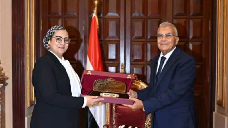 رئيس مجلس الشيوخ يستقبل المستشارة أمل عمار رئيسة المجلس القومي للمرأة