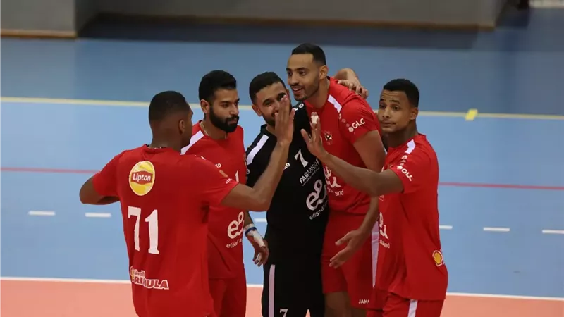 رجال طائرة الأهلي يواجه المنيا اليوم في بطولة دوري المرتبط