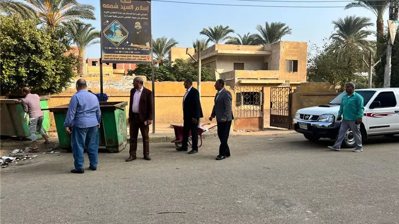 الوحدة المحلية بسمسطا ترفع الإشغالات وتتابع إنارة الشوارع الحيوية