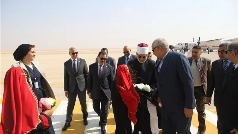 محافظ الوادي الجديد يستقبل مفتي الجمهورية 