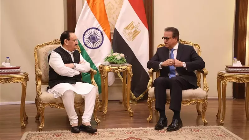 وزير الصحة يبحث مع نظيره الهندي التعاون بصناعة الأدوية وتوسيع الاستثمارات