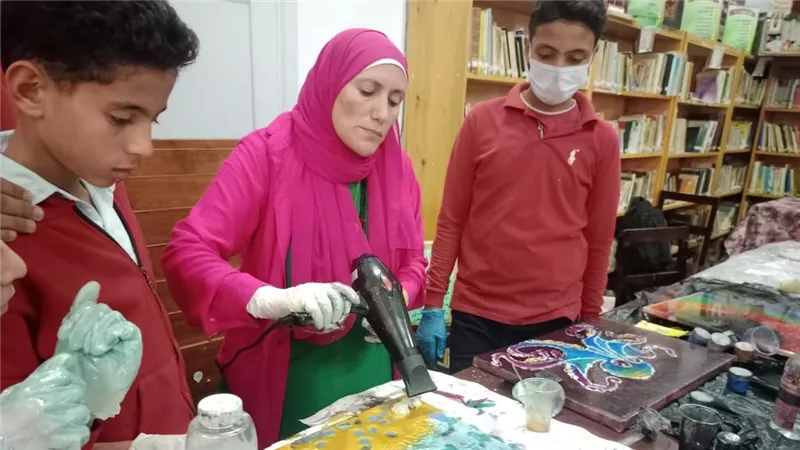 ورش فنية متنوعة ضمن فعاليات أسبوع تنمية المواهب بثقافة دمياط