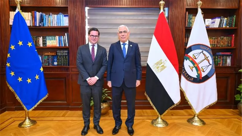 النائب العام يستقبل رئيس وكالة اليوروجست ووفدا من الاتحاد الأوروبي