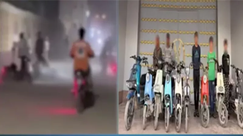 القبض على 3 صبية يؤدون حركات استعراضية بدراجات كهربائية ببنى سويف