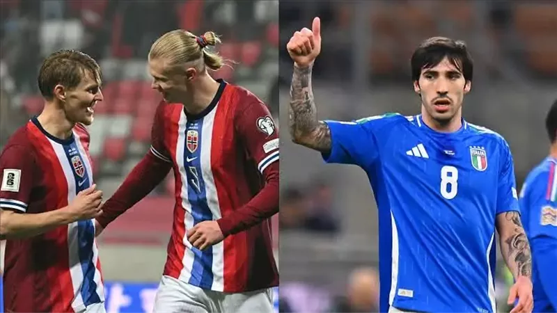 موعد مباراة منتخب إيطاليا والنرويج بـ الملحق والقناة الناقلة