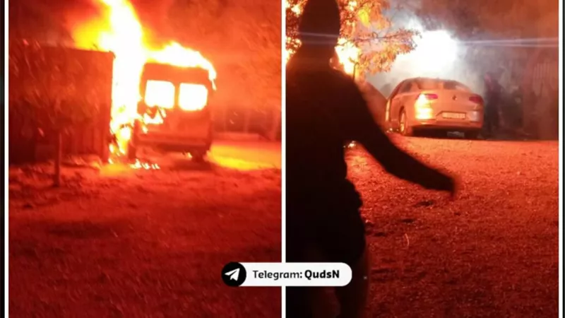مستوطنون يحرقون منازل وسيارات فلسطينية في الضفة الغربية