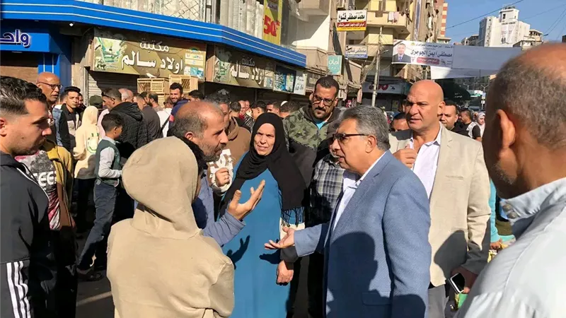 محافظ الدقهلية يوجه بنقل سوق الحمام وتنظيم الحركة بمنطقة الشيخ حسانين