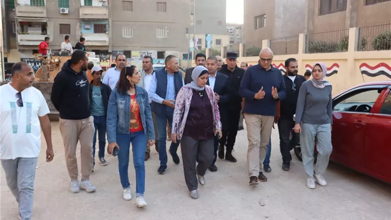 محافظ القليوبية يتابع أعمال تطوير شوارع مركز ومدينة الخانكة