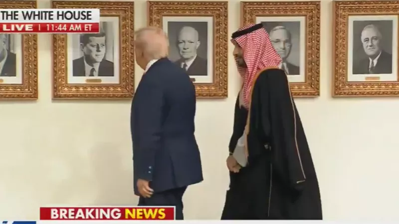 ترامب يصطحب بن سلمان في ممشى المشاهير بالبيت الأبيض