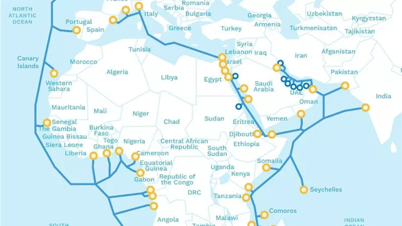 المصرية للاتصالات تعلن اكتمال البنية الرئيسية لكابل 2Africa البحري