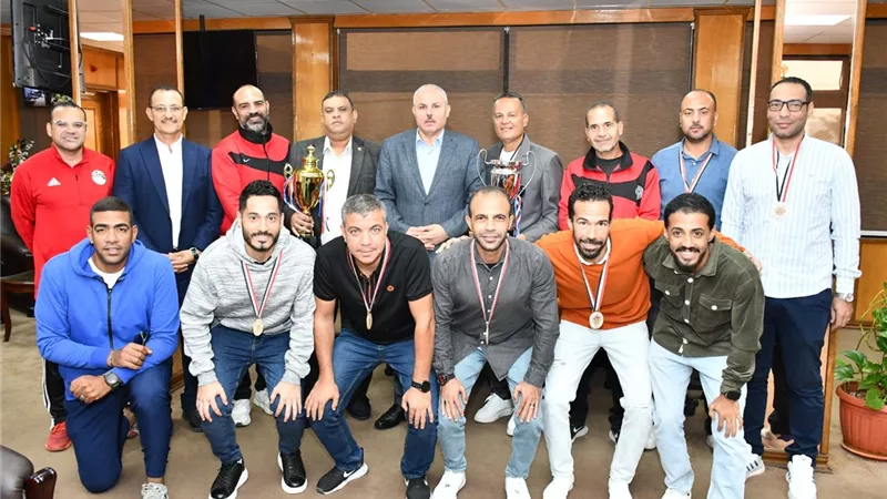 جامعة قناة السويس تحتفي بأبطالها المتوجين ببطولة كأس التميز للجمهورية