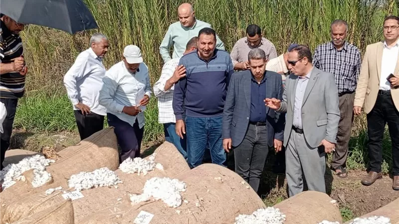 وكيل وزارة الزراعة بكفرالشيخ يتفقد مراكز تجميع القطن في بيلا