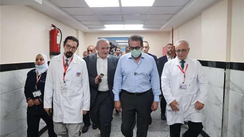 وزير الصحة يفتتح تطوير قسم الاستقبال والطوارئ بمعهد القلب القومي