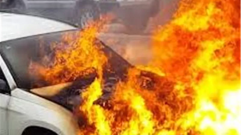 سيارة تتحول إلى كتلة نار في حدائق القبة.. والأمن يكشف التفاصيل
