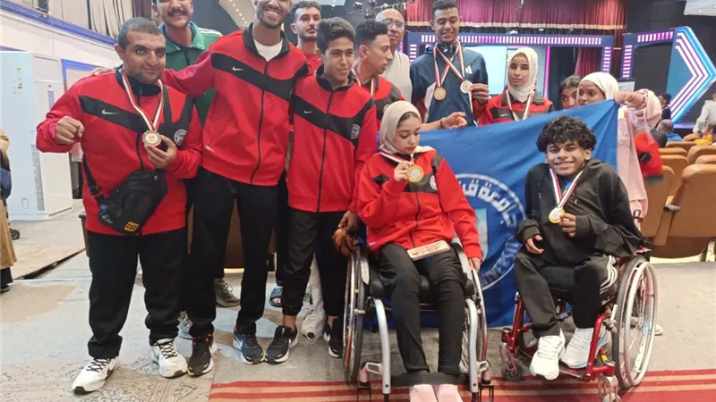 جامعة قناة السويس تحصد 9 ميداليات في بطولة بارالمبياد للجامعات المصرية