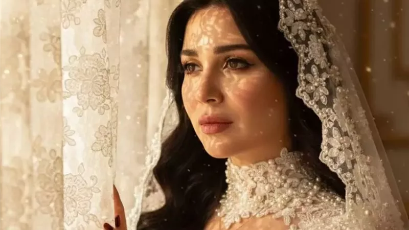 خاتم وورد.. مي عز الدين بفستان الزفاف على أنغام «طلي بالأبيض»| صور