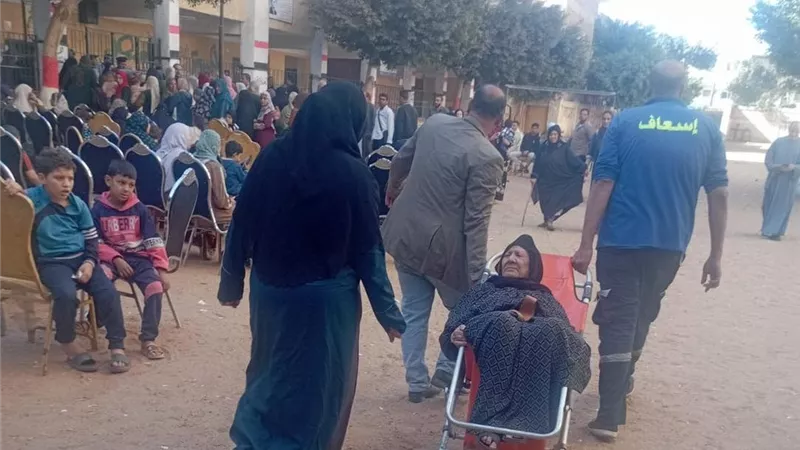 إقبال كبار السن على لجان الانتخابات في القناطر الخيرية| صور